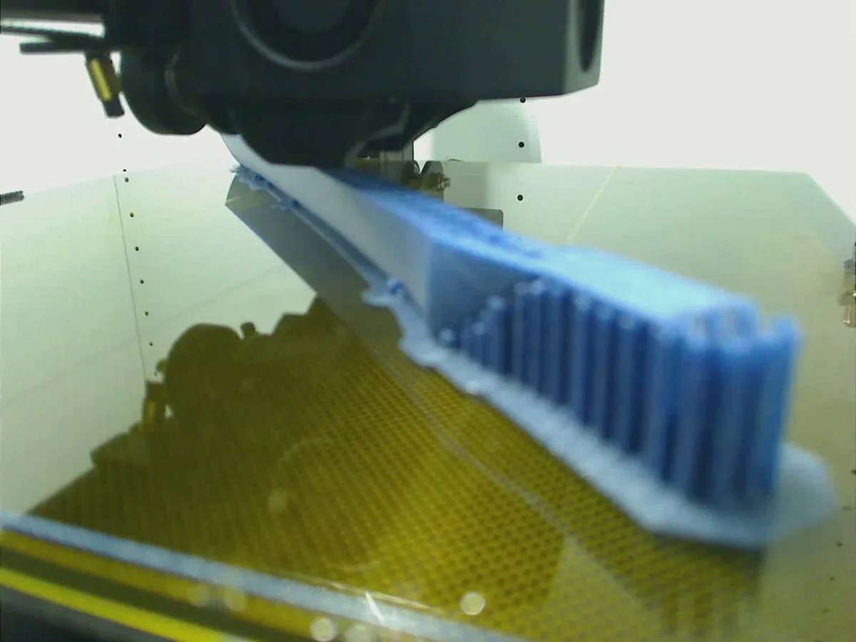 Half-scale blade being 3D printed